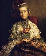 Sir Joshua Reynolds Portrait of Caroline Fox oil painting artist